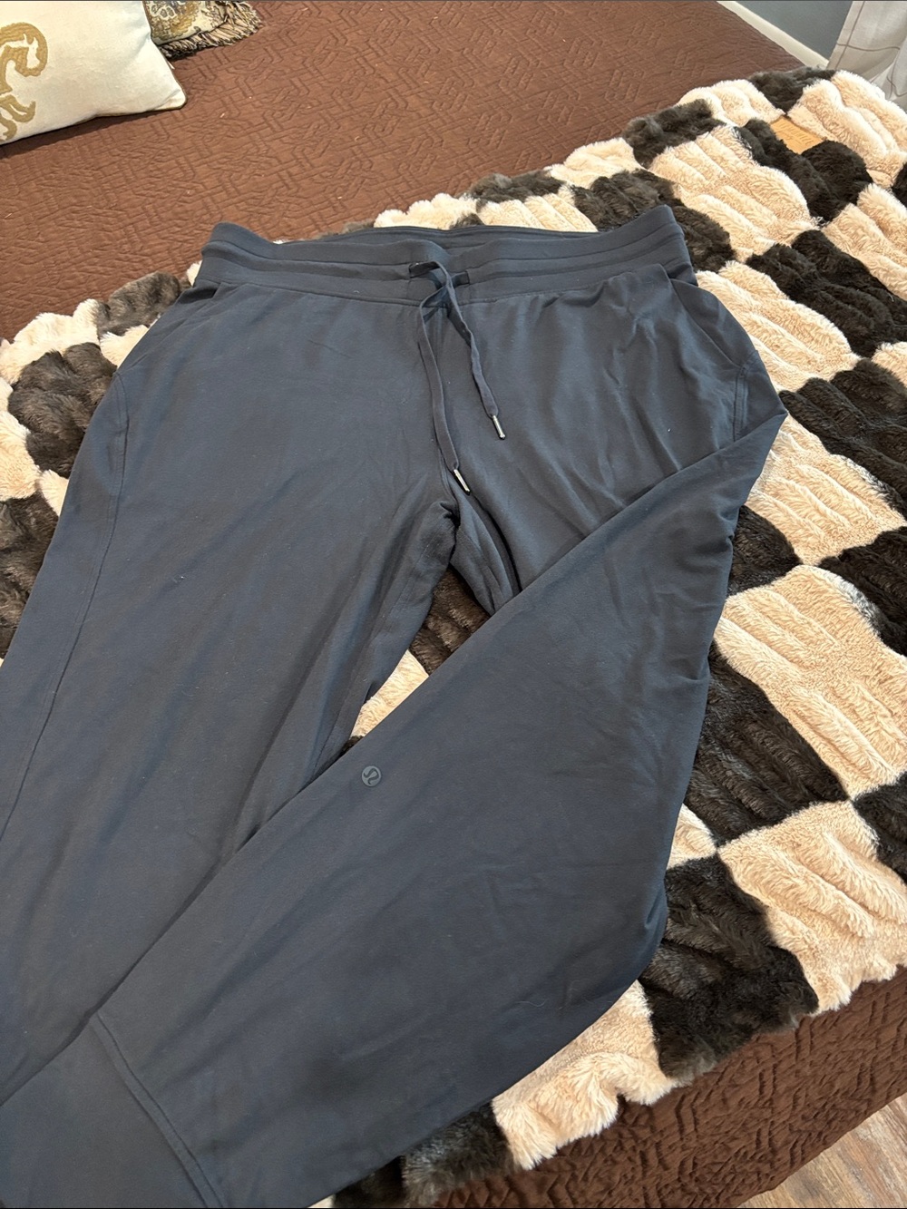 lululemon athletica Black Track Pants with Drawstring